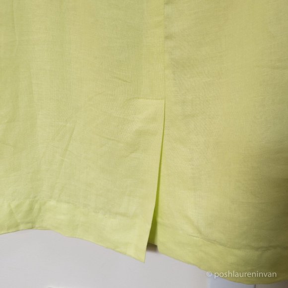 Tropic of Linen Linen Shift Dress *NWT* โ Lime Green (US 10) - Picture 12 of 12